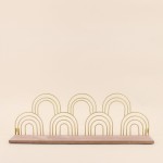 Étagère murale arches dorés en métal 50cm | Hashtag Déco