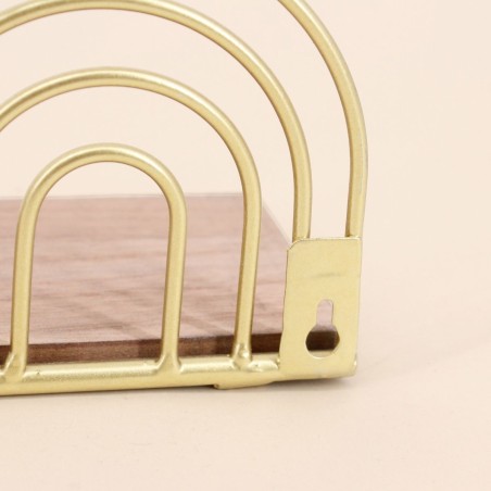 Étagère murale arches dorés en métal 50cm | Hashtag Déco