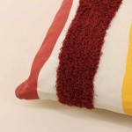 Coussin coloré coton bordeaux 30x50cm brodé | Hashtag Déco