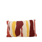 Coussin coloré coton bordeaux 30x50cm brodé | Hashtag Déco