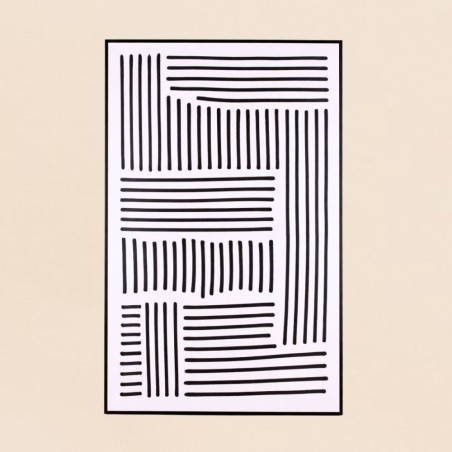 Set de 2 toiles géométriques noir et blanc canvas | Hashtag Déco