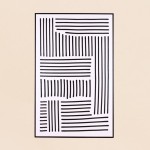 Set de 2 toiles géométriques noir et blanc canvas | Hashtag Déco