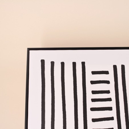 Set de 2 toiles géométriques noir et blanc canvas | Hashtag Déco