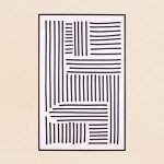 Set de 2 toiles géométriques noir et blanc canvas | Hashtag Déco