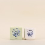 Bougie parfumée céramique beige, cadeau | Hashtag Déco