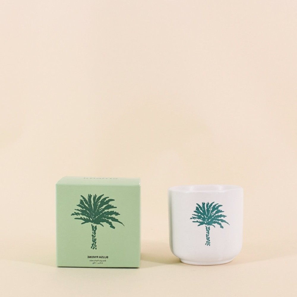 Bougie parfumée céramique vert foncé | Hashtag Déco