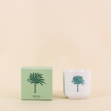 Bougie parfumée céramique vert foncé | Hashtag Déco