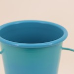Vase métal bleu avec anses 24cm | Hashtag Déco