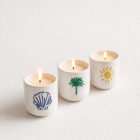 Bougie parfumée céramique vert foncé | Hashtag Déco