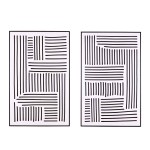 Set de 2 toiles géométriques noir et blanc canvas | Hashtag Déco