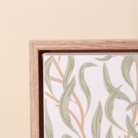 Set de 2 images encadrées lin vert 45x60cm | Hashtag Déco