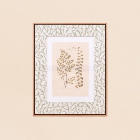 Set de 2 images encadrées lin vert 45x60cm | Hashtag Déco