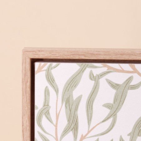 Set de 2 images encadrées lin vert 45x60cm | Hashtag Déco