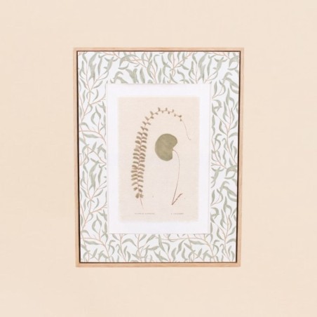 Set de 2 images encadrées lin vert 45x60cm | Hashtag Déco