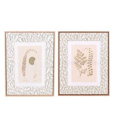Set de 2 images encadrées lin vert 45x60cm | Hashtag Déco