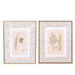 Set de 2 images encadrées lin vert 45x60cm | Hashtag Déco