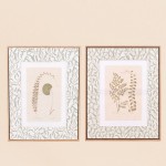 Set de 2 images encadrées lin vert 45x60cm | Hashtag Déco