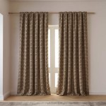 Rideau velours beige marron 140x240cm | Hashtag Déco