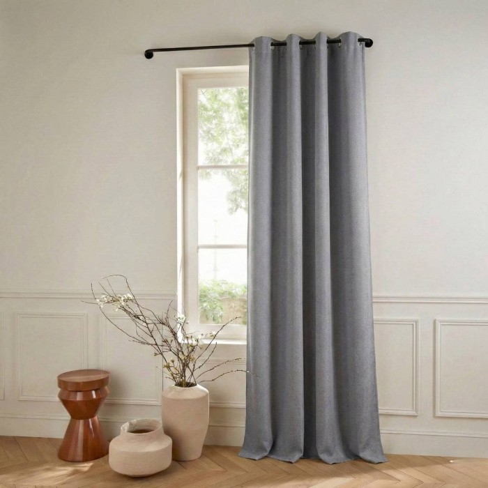 Rideau phonique 140x240cm polyester neutre | Hashtag Déco