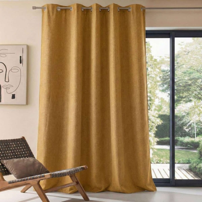 Rideau occultant gris en tissu 140x240cm | Hashtag Déco