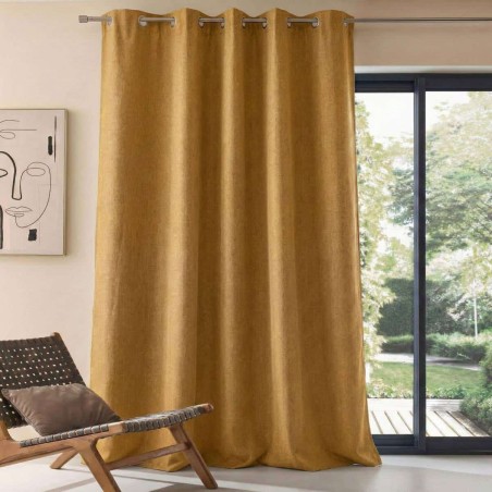 Rideau occultant gris en tissu 140x240cm | Hashtag Déco