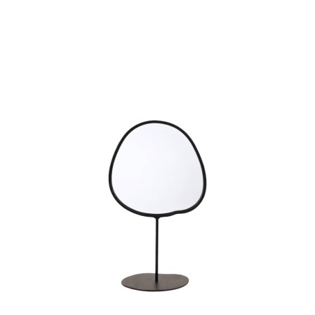 Miroir organique en métal noir sur pied 25cm | Hashtag Déco