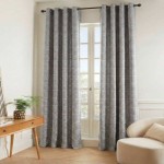 Rideau géométrique coton bleu 140x250cm | Hashtag Déco