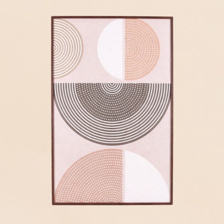 Set de 2 toiles géométriques marron en canvas 60x90 cm | Hashtag Déco