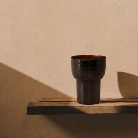 Coupe en métal martelé argentée 15x11cm | Hashtag Déco