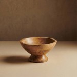 Coupe sur pied en bois naturel 12x20cm | Hashtag Déco