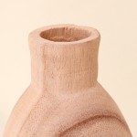 Vase bouteille en bois naturel 20cm | Hashtag Déco