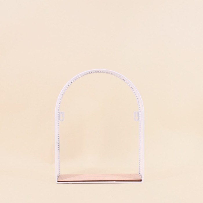 Étagère murale en métal blanc élégante 32x25cm | Hashtag Déco