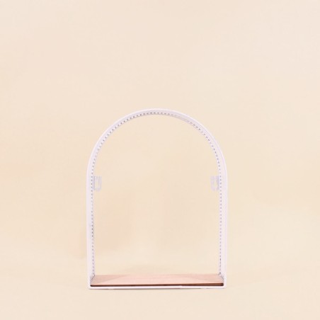 Étagère murale en métal blanc élégante 32x25cm | Hashtag Déco