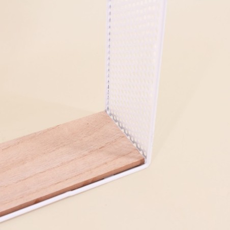 Étagère murale en métal blanc élégante 32x25cm | Hashtag Déco
