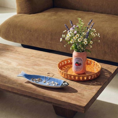 Vide poche céramique bleu poisson 30cm | Hashtag Déco