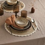 Sets de table fibres naturelles beige 35cm | Hashtag Déco