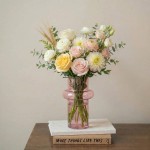 Vase anneau en verre rose clair 20cm | Hashtag Déco