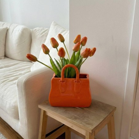 Vase sac à main céramique neutre élégant | Hashtag Déco