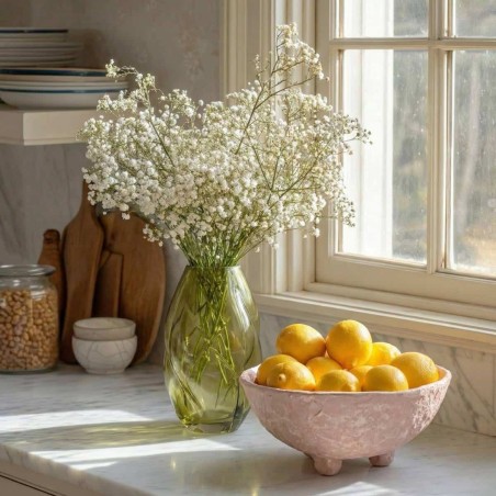 Vase en verre rouge 22 cm, design moderne | Hashtag Déco