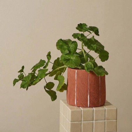 Cache-pot ciment terracotta 15cm | Hashtag Déco