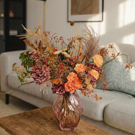 Vase en verre marron 20cm, élégant et unique | Hashtag Déco