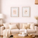 Image encadrée lin vert 45x60cm, élégance naturelle | Hashtag Déco