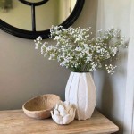 Vase papier mâché blanc 40cm, moderne et éco | Hashtag Déco