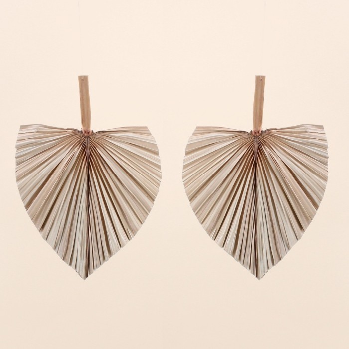 Lot de 2 feuilles déco vertes en métal 40x30cm | Hashtag Déco