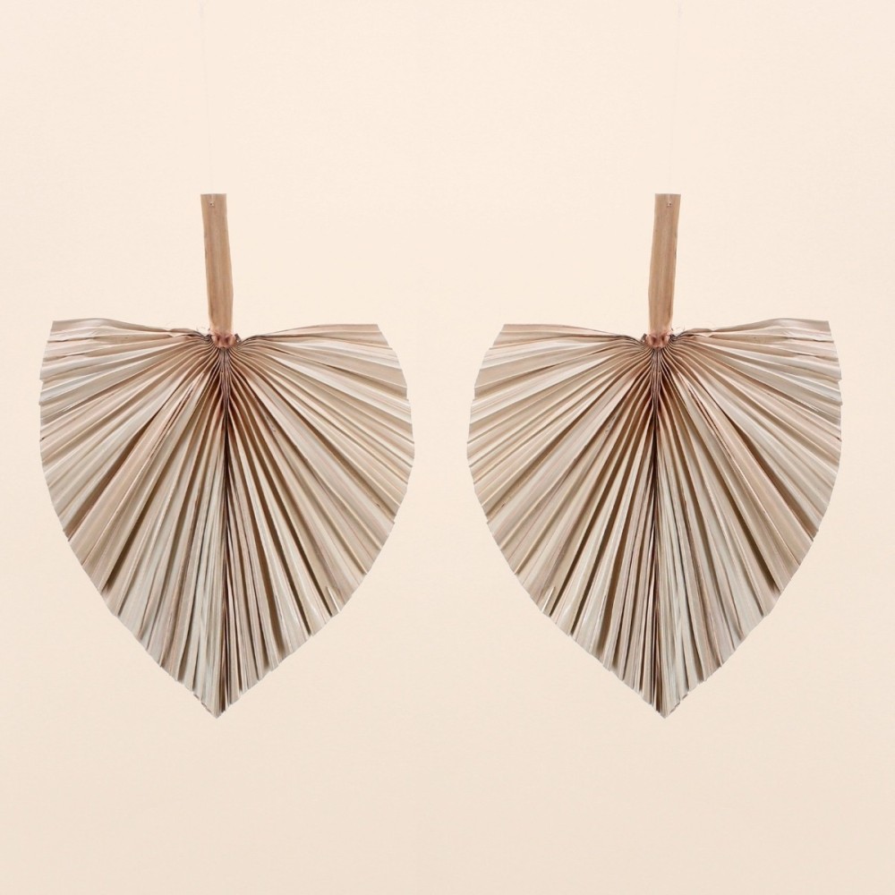 Lot de 2 feuilles déco vertes en métal 40x30cm | Hashtag Déco