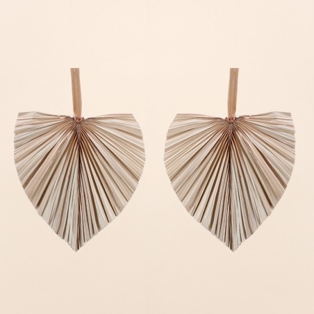 Lot de 2 feuilles déco vertes en métal 40x30cm | Hashtag Déco