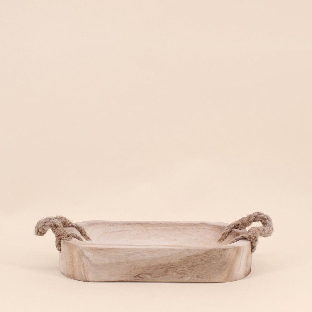 Plateau décoratif en bois naturel 31x17cm | Hashtag Déco