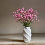 Vase twist porcelaine blanche 20cm unique | Hashtag Déco