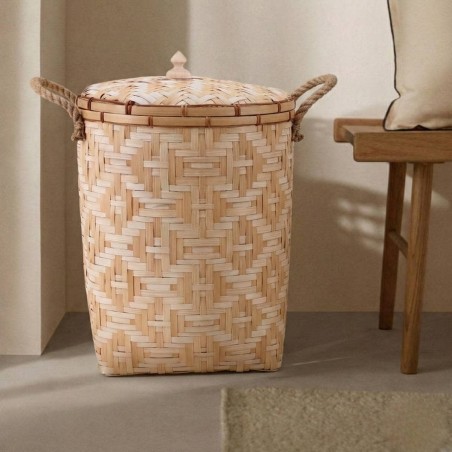 Paniers à linge bambou 48/51cm naturel | Hashtag Déco