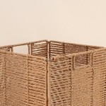 Cube de rangement pliable corde beige 31cm | Hashtag Déco